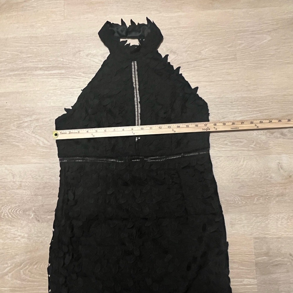 Bardot Gemma Black Lace Backless, Halter Neck, Lined Beautiful Designer Dress XL - Picture 10 of 15
